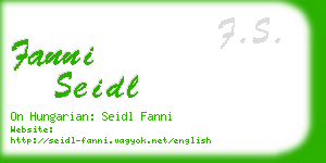 fanni seidl business card